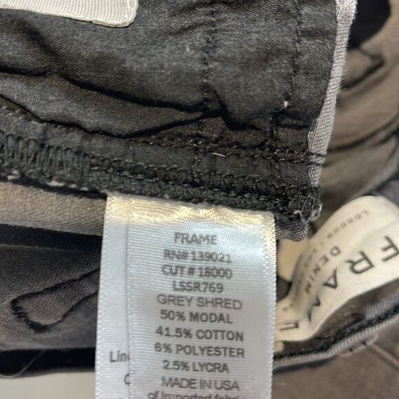 𝅺FRAME Denim Le Skinny de Jeanne Grey Shred - Picture 13 of 13